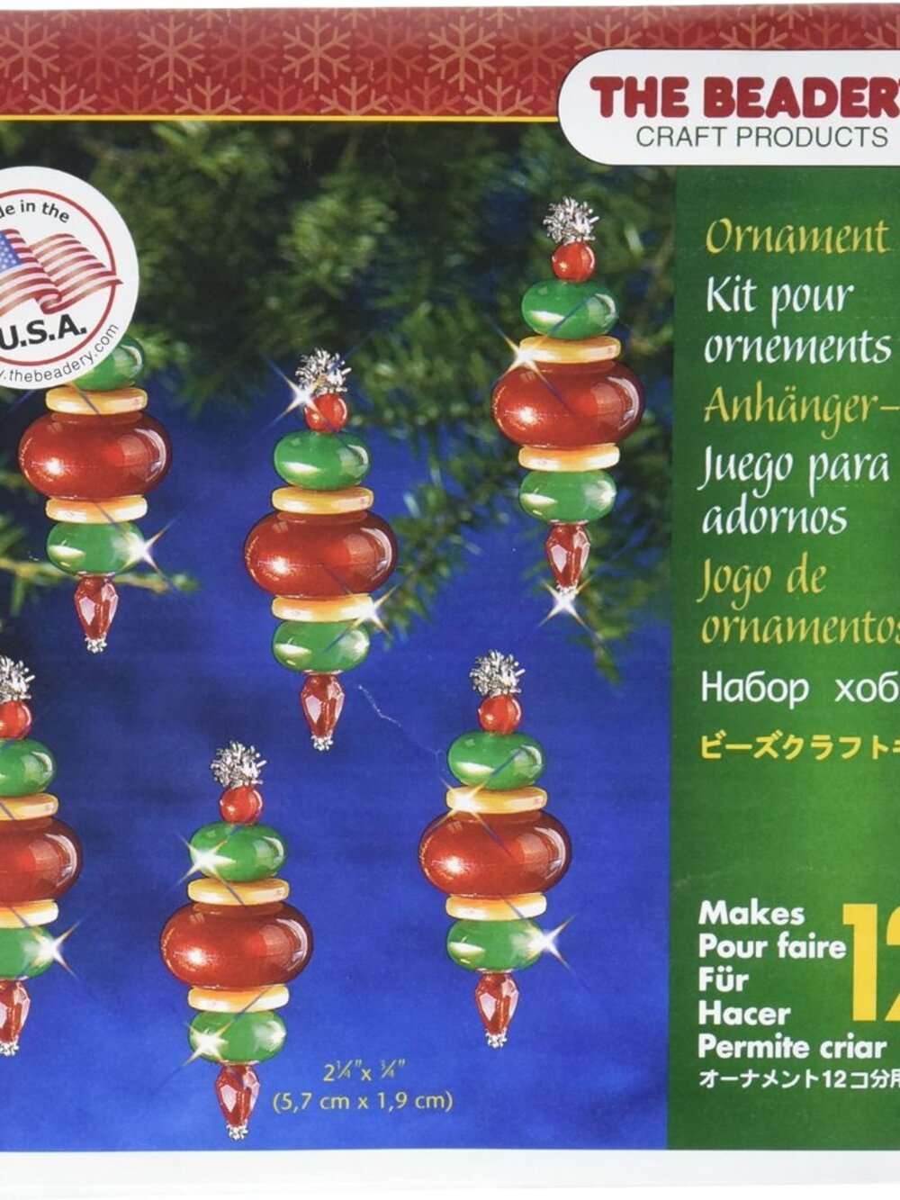 Holiday Beaded Ornament Kit, 2.25-Inch by 0.75-Inch, Victorian Baubles, Makes 12